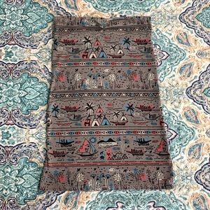 Billabong tribal strapless mini body con dress